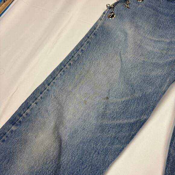 EB Denim Chain Vintage 90s Levi's Jeans Straight Women's Large - Picture 12 of 14